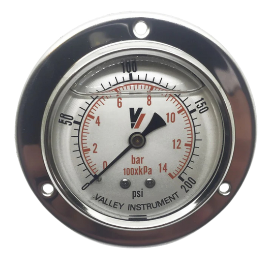 200 PSI Face Mount Gauge